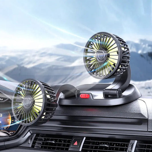 Multipurpose Double-Headed USB Vehicle Fan